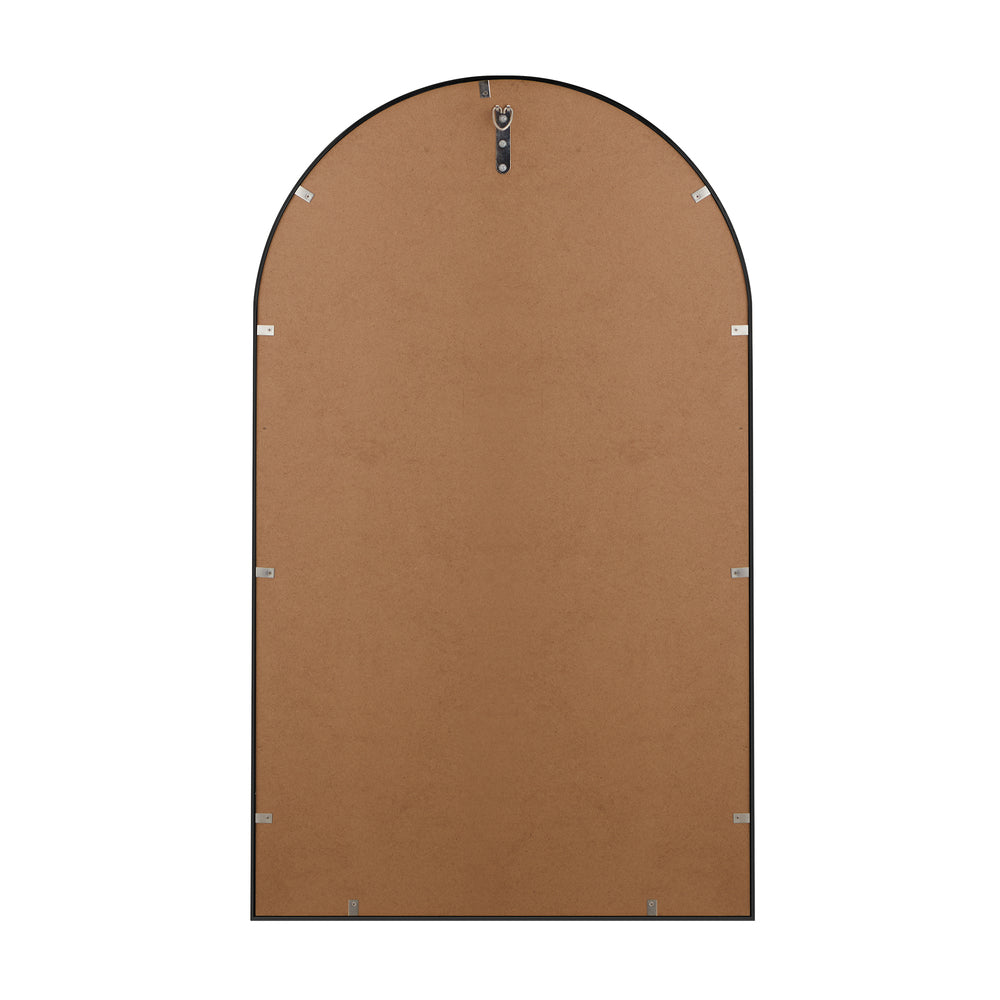 Oikiture Wall Mirror 86x50cm Arched Black