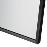 Oikiture Wall Mirror 86x50cm Arched Black