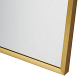 Oikiture Wall Mirror 86x50cm Arched Gold - Low Angle