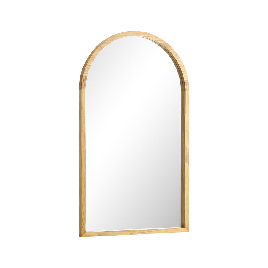 Oikiture Wall Mirror Wooden Frame Arched 86 x 50cm