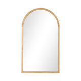 Oikiture Wall Mirror Wooden Frame Arched 86 x 50cm - Rear View