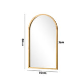 Oikiture Wall Mirror Wooden Frame Arched 86 x 50cm - Low Angle
