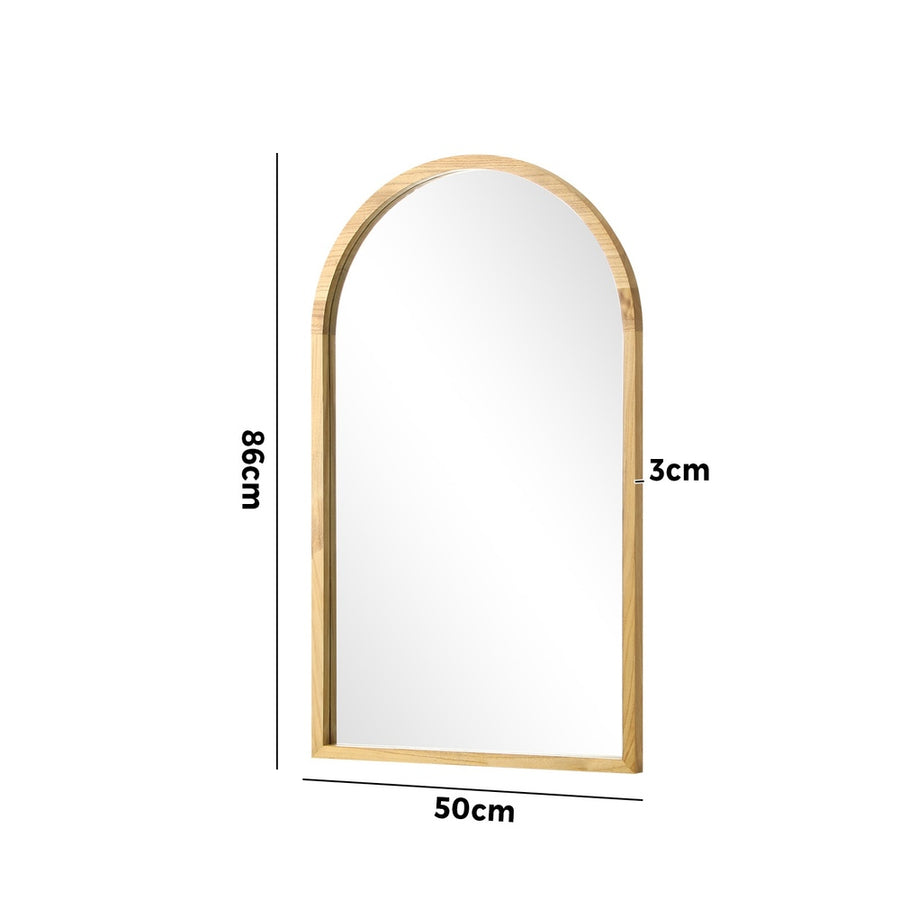 Oikiture Wall Mirror Wooden Frame Arched 86 x 50cm, image 8