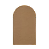 Oikiture Wall Mirror Wooden Frame Arched 86 x 50cm - Close-Up Angle