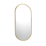 Oikiture Wall Mirror Oval Gold 84x50cm