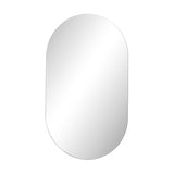 Oikiture Wall Mirror Oval Frameless 84x50cm - 45-Degree Angle