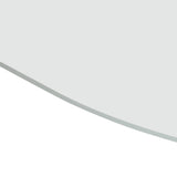 Oikiture Wall Mirror Oval Frameless 84x50cm - Top-Down View