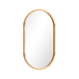 Oikiture Wall Mirror Oval Wooden 84x50cm