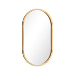 Oikiture Wall Mirror Oval Wooden 84x50cm