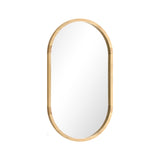 Oikiture Wall Mirror Oval Wooden 84x50cm