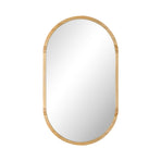 Oikiture Wall Mirror Oval Wooden 84x50cm