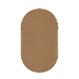 Oikiture Wall Mirror Oval Wooden 84x50cm - Low Angle