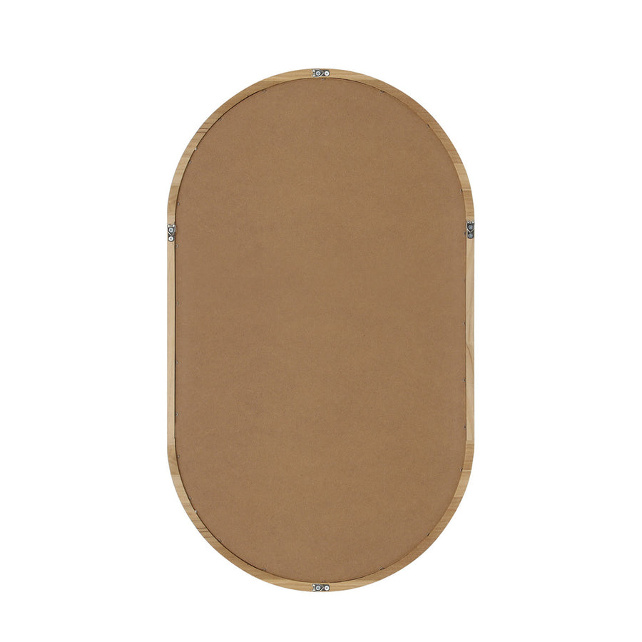 Oikiture Wall Mirror Oval Wooden 84x50cm