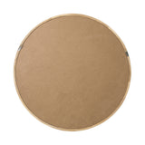 Oikiture Round Wall Mounted Mirror with Wood Frame 50cm