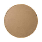 Oikiture Round Wall Mounted Mirror with Wood Frame 50cm