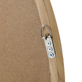 Oikiture Round Wall Mounted Mirror with Wood Frame 50cm - Extra Image