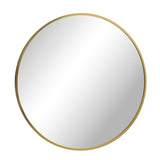 Oikiture 60cm Wall Mirror Round Gold