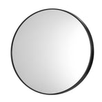Oikiture Wall Mirror Round 70cm Black