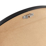 Oikiture Wall Mirror Round 70cm Black - Rear View