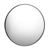 Oikiture Wall Mirror Round Black 80cm