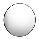 Oikiture Wall Mirror Round Black 80cm