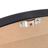 Oikiture Wall Mirror Round Black 80cm - Front View