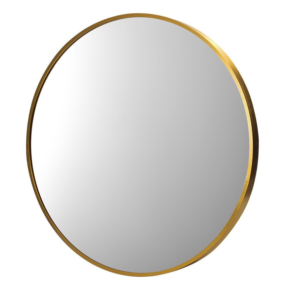 Oikiture Wall Mirror Round 80cm Gold