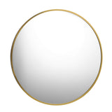 Oikiture Wall Mirror Round 80cm Gold