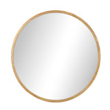 Oikiture Wall Mirror with Wood Frame 90cm Round - Extra Image