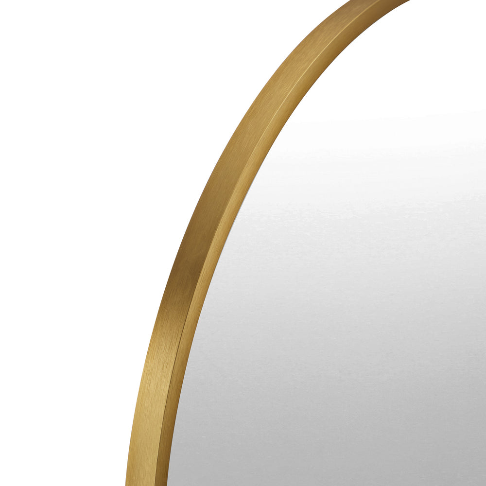 Oikiture Wall Mirrors Oval Mirror Gold 84x50cm Set of 2