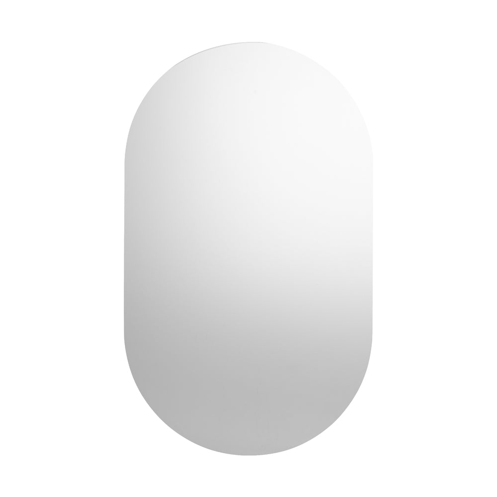 Oikiture Wall Mirrors Oval Frameless Mirror 84x50cm Set of 2