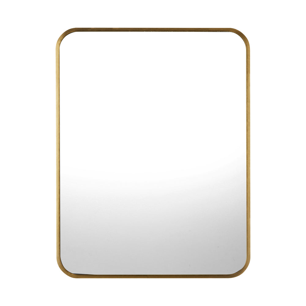 Oikiture Wall Mirrors Gold Metal Frame 65x50cm Rectangle
