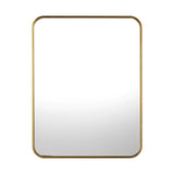 Oikiture Wall Mirrors Gold Metal Frame 65x50cm Rectangle