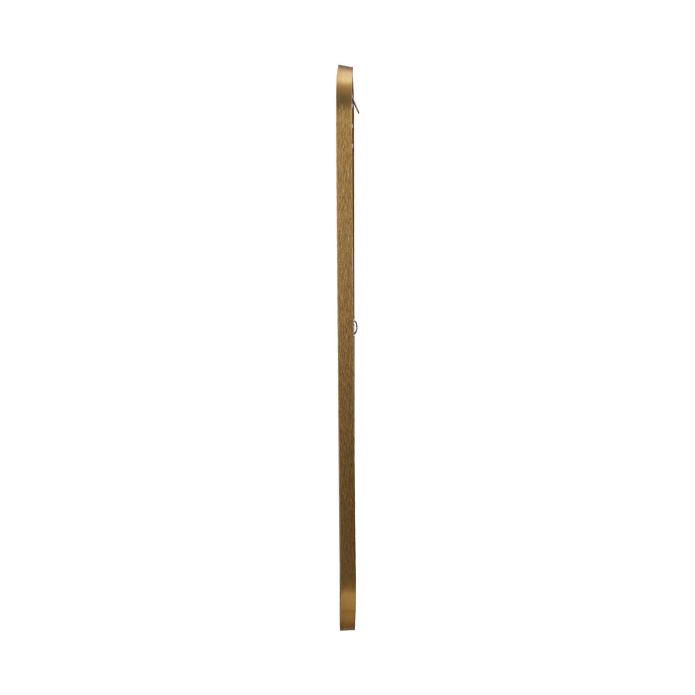 Oikiture Wall Mirrors Gold Metal Frame 65x50cm Rectangle