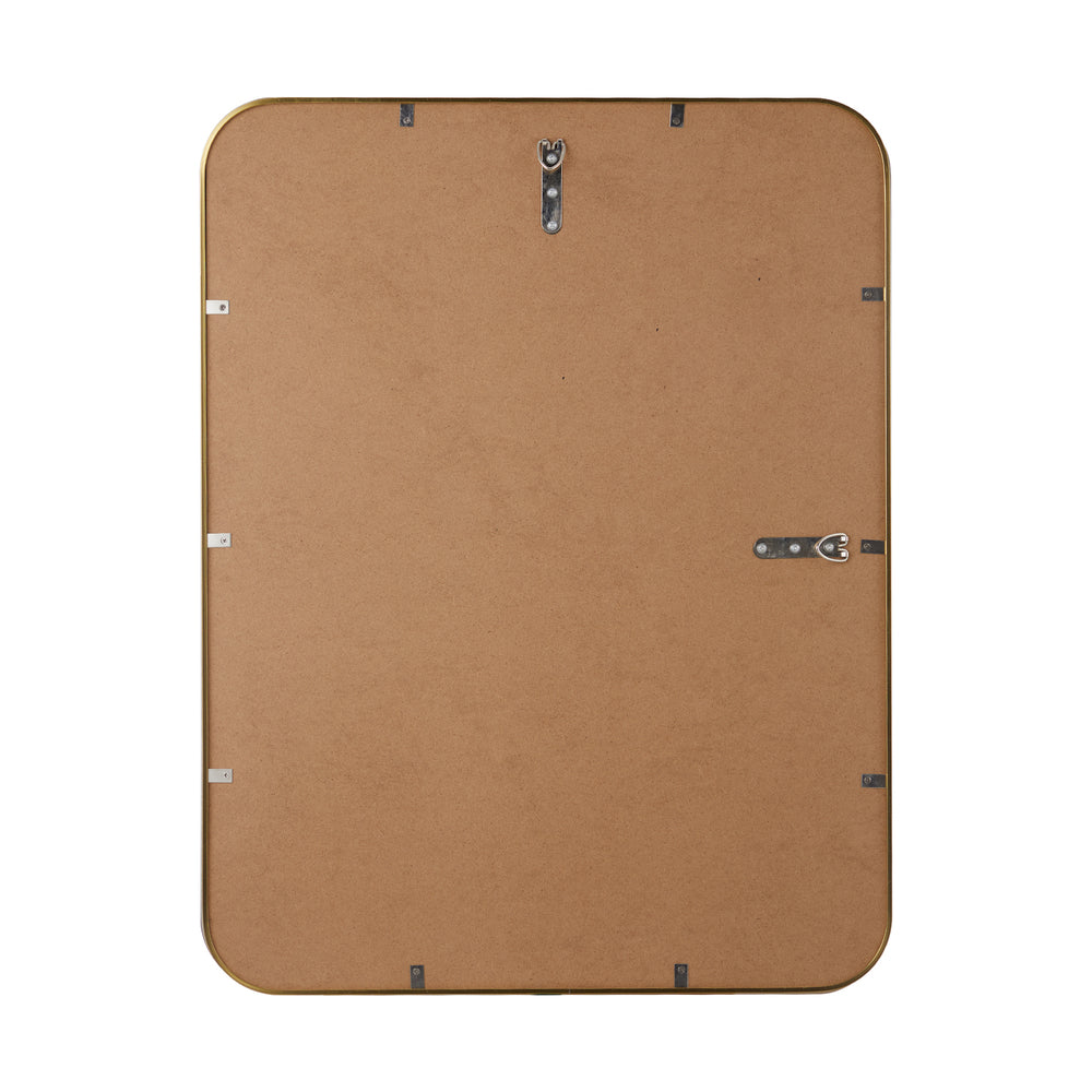 Oikiture Wall Mirrors Gold Metal Frame 65x50cm Rectangle