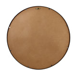 Oikiture Wall Mirrors Round 50cm Black Set of 2