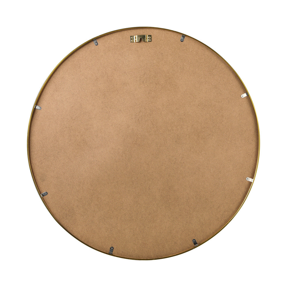 Oikiture Wall Mirrors Round 50cm Gold Set of 2