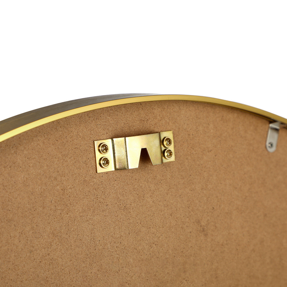 Oikiture Wall Mirrors Round 50cm Gold Set of 2