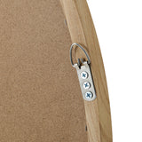 Oikiture Wall Mirrors Round 50cm Wooden Set of 2