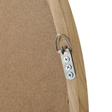 Oikiture Wall Mirrors Round 50cm Wooden Set of 2 - Rear View