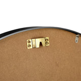 Oikiture Wall Mirrors Round 60cm Black Set of 2