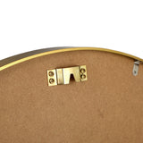 Oikiture Wall Mirrors Round 60cm Gold Set of 2 - Low Angle