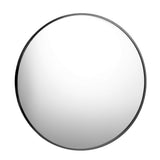 Oikiture Wall Mirrors Round 70cm Black Set of 2