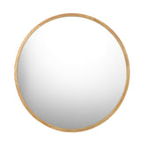 Oikiture Wall Mirrors Round 90cm Wooden Set of 2 - Rear View
