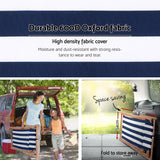 Gardeon Outdoor Deck Chair Wooden Sun Lounge Folding Beach Patio Furniture Blue - Rear View
