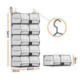 Artiss 5 Tier Stackable Closet Organizers and Storage Closet Hanging Storage Organizer Shelves - Front View