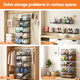 Artiss 5 Tier Stackable Closet Organizers and Storage Closet Hanging Storage Organizer Shelves - 45-Degree Angle
