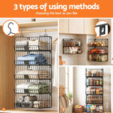 Artiss 5 Tier Stackable Closet Organizers and Storage Closet Hanging Storage Organizer Shelves - Rear View