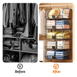 Artiss 5 Tier Stackable Closet Organizers and Storage Closet Hanging Storage Organizer Shelves - Close-Up Angle