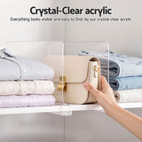 Artiss 6 Pack Closet Organizers and Storage Clear Shelf Dividers - Top-Down View